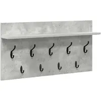 vidaXL Wandgemonteerde kapstok Muurmontage Beton Grijs 80 x 40 x 12 cm