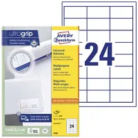 Avery Zweckform A4 64.6x33.8 Mm Stickers Transparant Kinderen