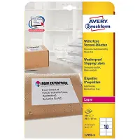 Avery L7992-25 ultra-sterke verzendetiketten A4 99,1 x 57 mm wit (250 etiketten)