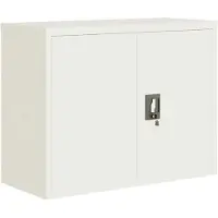 vidaXL Archiefkast 90x40x110 cm staal wit