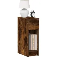 vidaXL Nachtkastje met lade 20x36x60 cm gerookt eikenkleurig