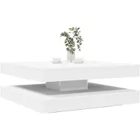 vidaXL Salontafel 360 graden draaibaar 90x90x34,5 cm wit