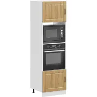 vidaXL Ovenkasten 2 st Lucca bewerkt hout artisanaal eikenkleurig