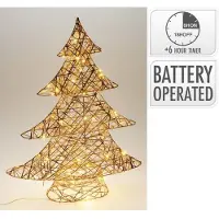 Koopman Kerstboom met verlichting | goud/warm wit | 60cm