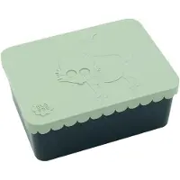 Blafre | Lunchbox Met 1 Compartiment Vos Lichtgroen + Marineblauw
