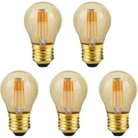 SPL E27 LED Lamp 4W Dimbaar - CRI 90 - Goud - Extra Warm Wit - LED Filament G45 - Amber - Vervangt 26W - 5 Stuks