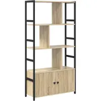 vidaXL Boekenplank 80 x 30 x 155,5 cm Bewerkt hout Sonoma Eik