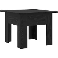 vidaXL Salontafel Zwart Eiken 55 x 55 x 42 cm Bewerkt hout