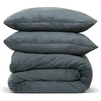 DoubleDry Dekbedovertrek teddy fleece eenpersoons 140x220 cm + 1 kussensloop -