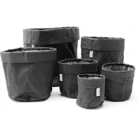 Sizo paper bag 25 cm lederlook zwart