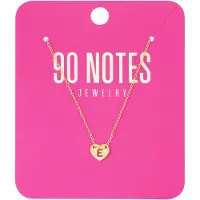 Yehwang 90 NOTES - Initial Heart Ketting - Letter E - goudkleurig