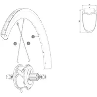 Mavic Cosmic Pro Carbon Ust Ubm Achterste Linker Spaken 16 Eenheden