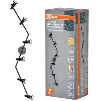Osram plafondspot, zwart 6-lamps metaal GU10-LED 927 dimbaar, dimbaar, zwart, metaal