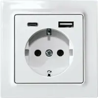 Eltako DSS55E+USBA+C-wg Stopcontact Inbouw (in muur), Schroefbevestiging