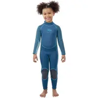 Trespass Lilian Junior Wetsuit Met Lange Mouwen En Rugrits Blauw 5-6 Years Meisjes