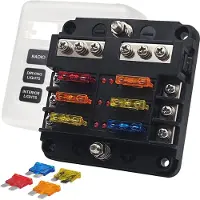 Proride Steekzekeringhouder 6-voudig - Incl. Steekzekering - 12V - YJ-FB606 - Zwart - Voor Auto, Boot, Camper
