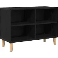 vidaXL TV Kast 69,5 x 30 x 50 cm Zwart Eiken Bewerkt hout