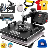 Vevor 5in1 hittepers 38x38cm dubbel display snijplotter 720mm Signmaster