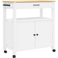 vidaXL Keukentrolley MONZA 84x40x88,5 cm massief grenenhout