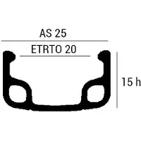 Mvtek Sport R 1.5/8´´ Rim Zilver 700 - 28´´ 36H