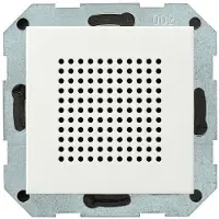 Gira Systeem 55 - Inbouwradioluidspreker *puurwit glanzend*., Knoppen + Schakelaars, Wit