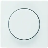 Berker BER Q1 Dimmerafdekking voor 11376089, draaidimmer, polarwit, fluweel