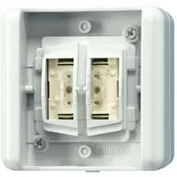 JUNG Lichtschakelaars + Stopcontacten, Drukknopkoppeling KNX WG 800 2pkt 8472.01LEDW