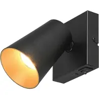 TRIO Wandspot Sharp zwart met schakelaar
