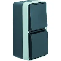 Berker W1 type 47803515 AP-combinatie spatwaterdicht IP55 | GRIJS