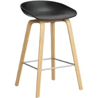 HAY Aas 32 2.0 Barkruk 65 Cm Gelakt Eiken / Zwart - Barkrukken Polypropyleen Black - AA003-D168-AA51-01UF