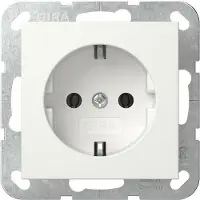 Gira System 55, Schuko, Wit, 220 - 250 V, 50/60 Hz, 5 - 35 °C, 32 mm