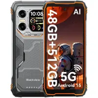 Blackview XPLORE 1 - Robuuste Smartphone - 5G - 48GB RAM - 512GB ROM - 20000mAh - 6.78 inch - Robuuste Telefoon - Nachtzicht - Android 15 - NFC - GPS - Oranje