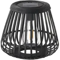 Pauleen LED tafellamp SUNSHINE GLIMMER, zwart, IP44 GLIMMER, zwart, Bamboe, Jong wonen