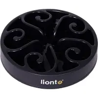 Lionto Antischrokbak hond & kat, antislip voerbak Ø20 cm zwart