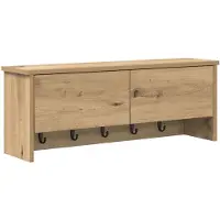 vidaXL Wandgemonteerde kapstok Muurmontage Artisan Eiken Bewerkt hout