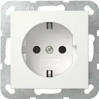 Gira stopcontact, 1-voudig, RWS, glas, inbouw, IP20, met aardingscontact
