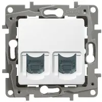 Legrand 664776 Datadoos, 2-voudig, RJ45, categorie 6STP