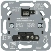Gira Systeem 3000 Universele LED 540100 Comfort-dimelement, Knoppen + Schakelaars, Grijs