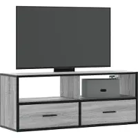 vidaXL Tv-meubel 100x31x39,5 cm bewerkt hout metaal grijs sonoma eiken