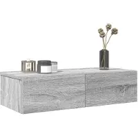 vidaXL Wandschap met lades 60x26,5x15 cm bewerkt hout grijs sonoma
