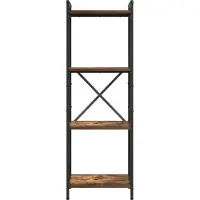 vidaXL Boekenplank 40 x 30 x 119 cm Bewerkt hout Rook Eiken