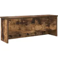 vidaXL Wandgemonteerde kapstok Muurmontage Rook Eiken 80 x 20 x 30 cm