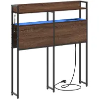 vidaXL Opberghoofdbord bruin eikenkleur Bewerkt hout