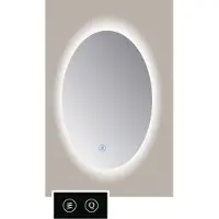 Sanicare Tutti SOAT ovale spiegel met verwarming, verlichting rondom en touch bediening 60x80cm