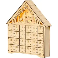 4Goodz Adventskalender met led-verlichting 24 laden 26x30 cm