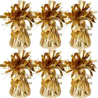 Folat Ballon gewichtjes - 6x - mat goud - 170 gram - helium ballontrosjes