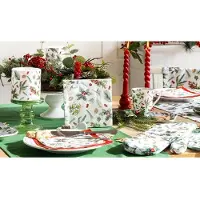 Ambiente Servet 25cm Winter greenery wit