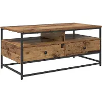 vidaXL Salontafel Oud hout 100 x 51 x 45 cm Bewerkt hout