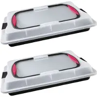 Zenker Set van 2 Kookplaten 42 x 29 cm met deksel Special To Go