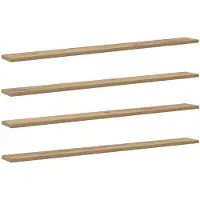 vidaXL Boekenplank Bord 3-laags 4 st 100 x 10 x 1,5 cm Bewerkt hout